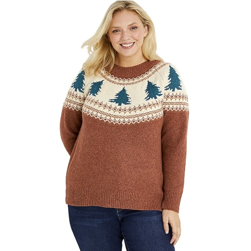 Brown-Tree-Fair-Isle-Sweater